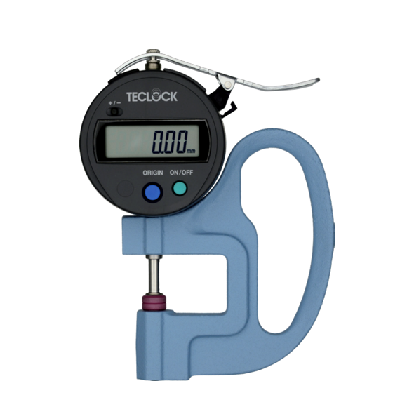 Teclock Digital Thickness Gauge, 12mm/0.01 – SMD-540S2 Series (Insertion Depth 30mm)