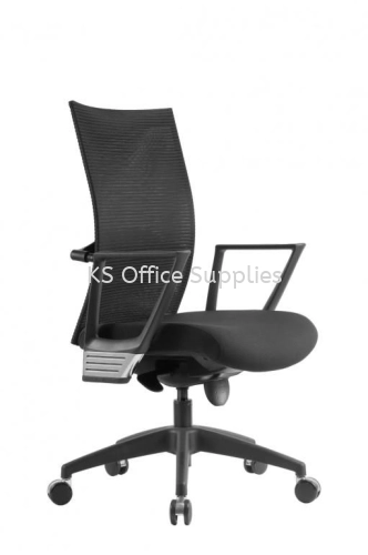 Vito KSC3338(B) Mesh Medium Back Chair PVC/Fabric