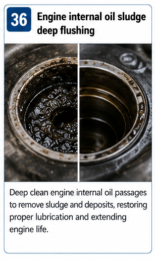 Engine Internal Oil Sludge Deep Flushing