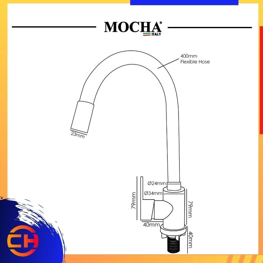 MOCHA  Pillar Mounted Silicone Spout Stainless Steel 304 M7814SS