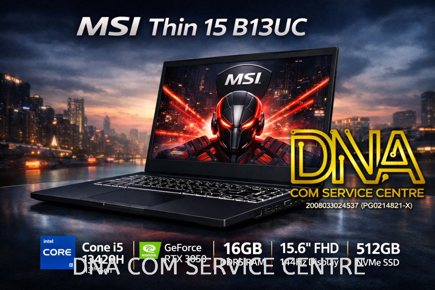 MSI Thin 15 B13UC Gaming Notebook