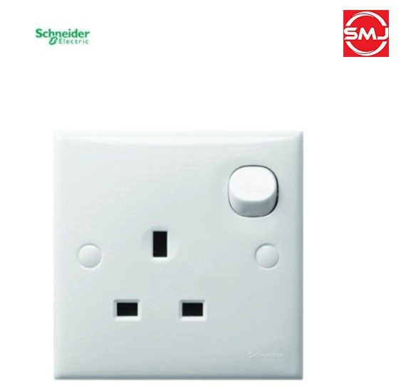 Schneider E15R 13A 250V 1 Gang Switched Socket Outlet