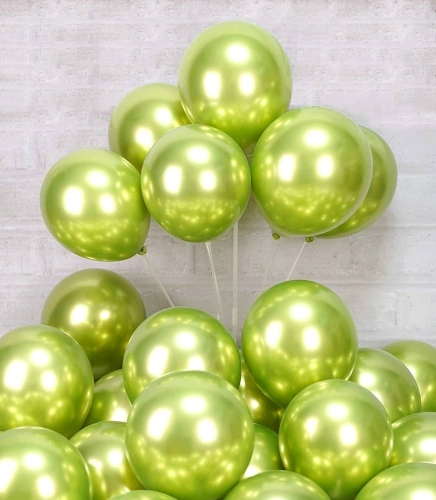 5inch Chrome Balloon 100pcs - Lime Green (B-5CR-LG)