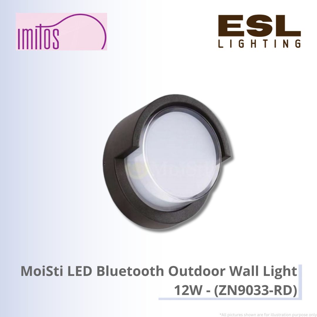 IMITOS MoiSti LED Bluetooth Outdoor Wall Light 12W - ZN9033-RD IP65