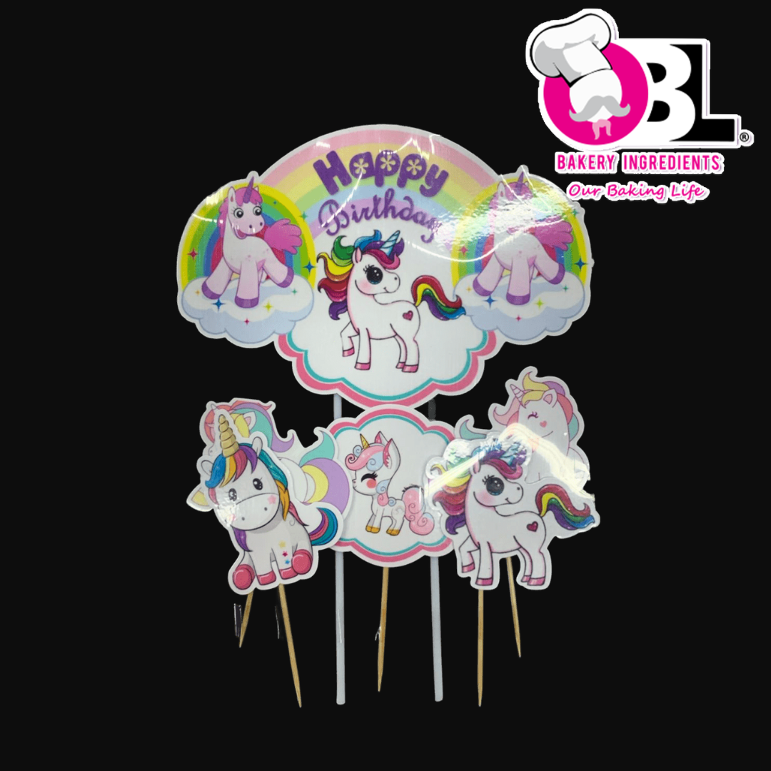 108443 UNICORN D01 - CAKE TOPPER