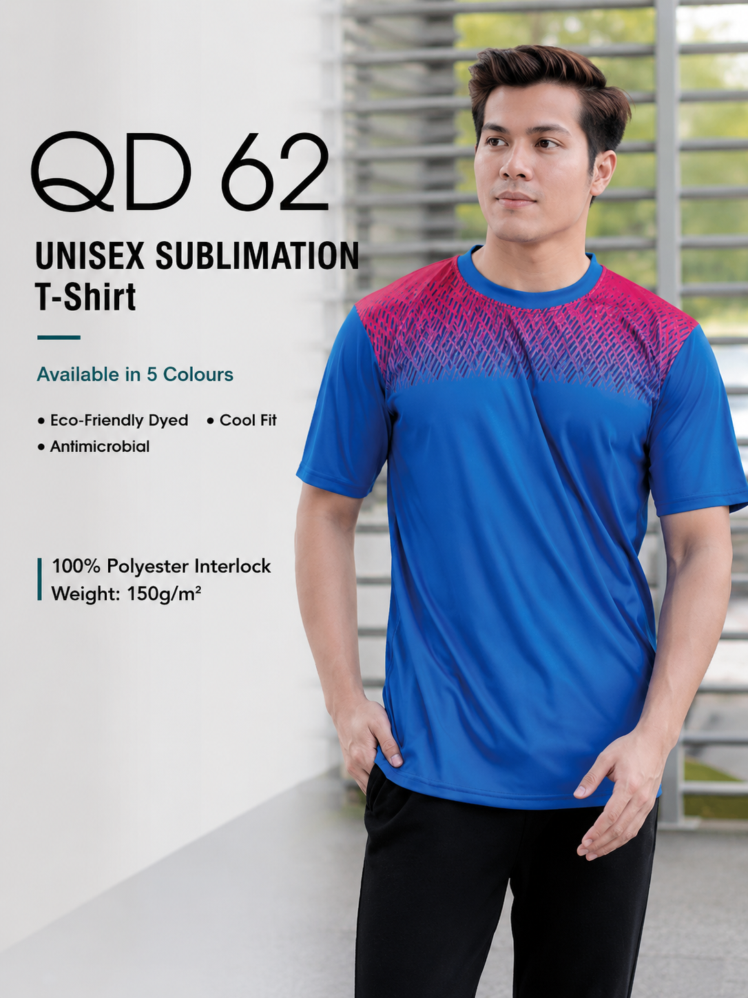 Microfibre Round Neck T-Shirt - QD62