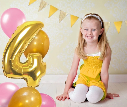 16inch Foil Balloon Number 4 - Gold (FB-16-4G)