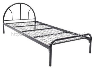 Hostel Furniture - MSB-4-32B-L2 - Single Metal Bed Frame (32mm)