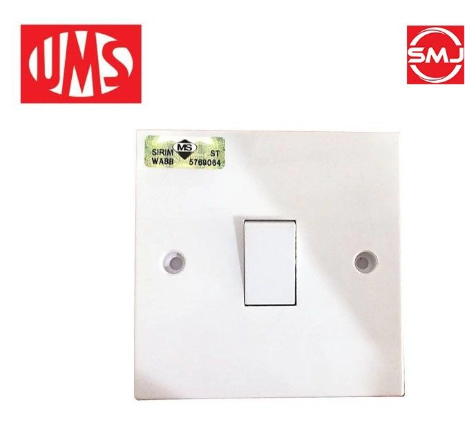 UMS 201-2W 1 Gang 2 Way Flush Switch (SIRIM Approved)