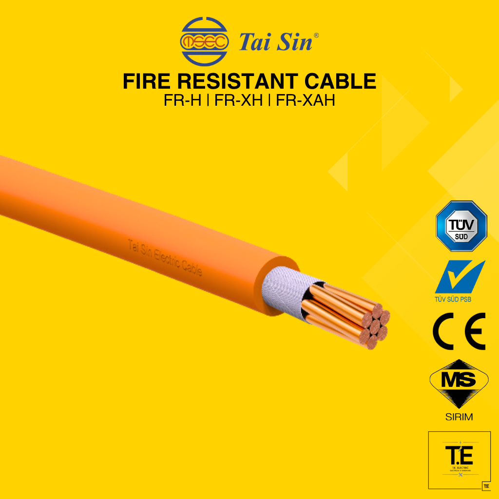 TAISIN 1.5MM 2.5MM Fire Resistant Cable  / FR Flame Retardant Cable 耐火电缆 防火电线