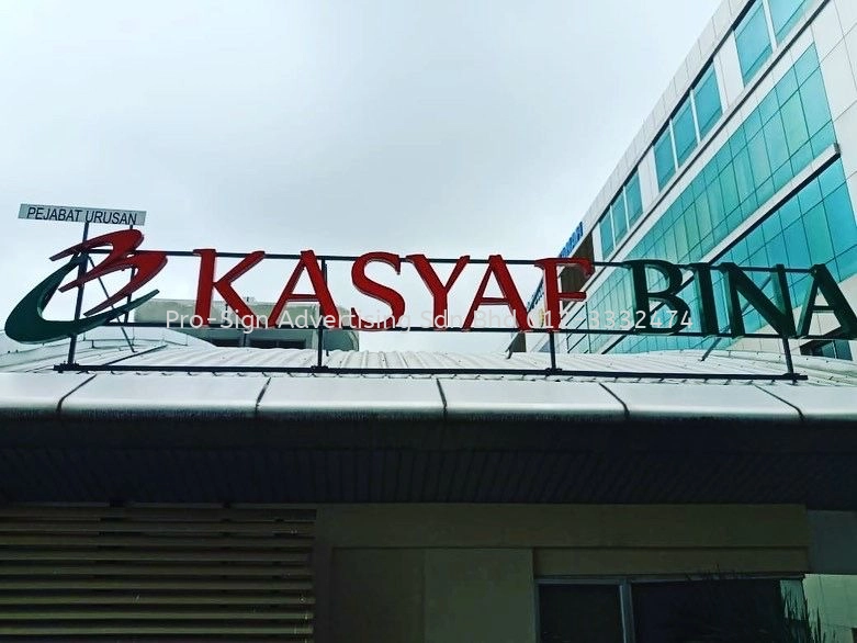 BOX UP LED FRONT LIT ROOF TOP SIGNAGE (KASYAF BINA, KL, 2020)