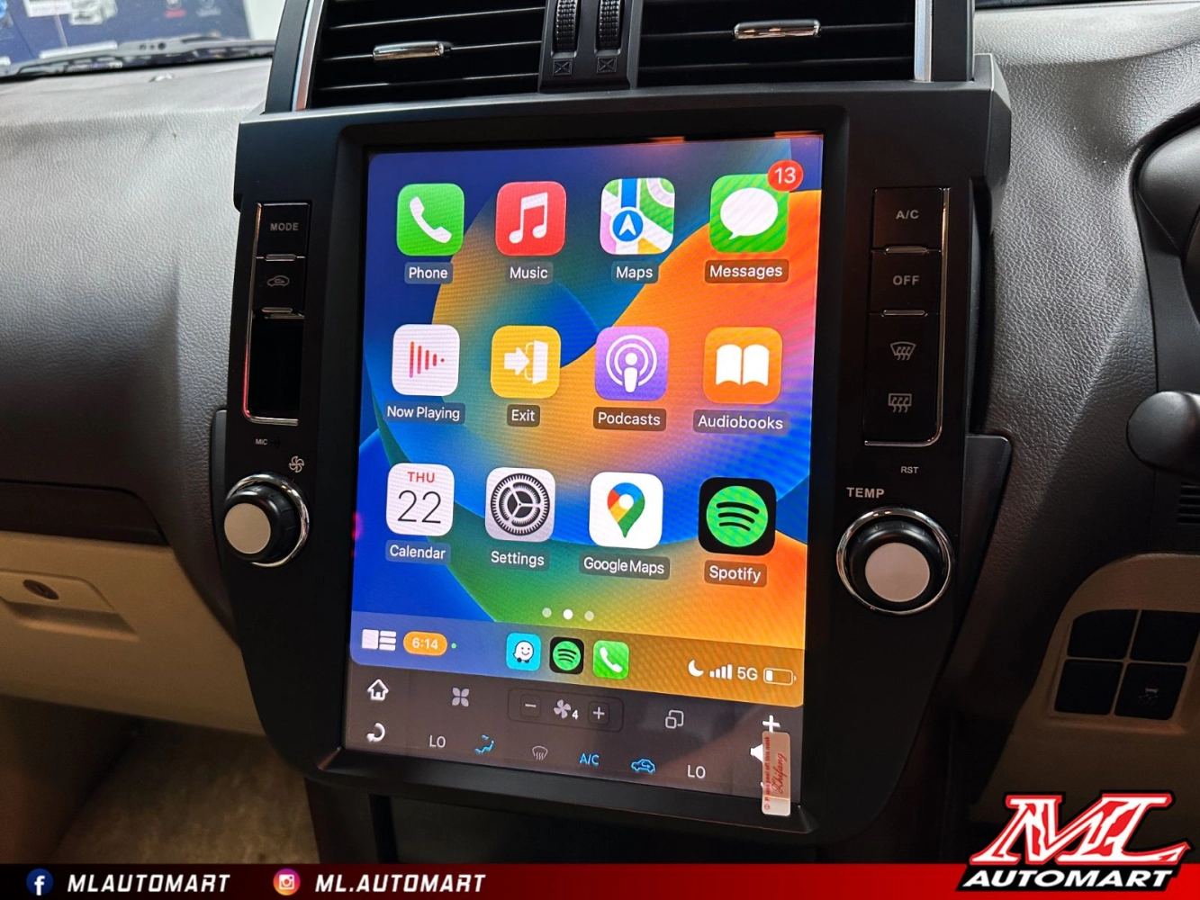 *NEW Toyota Land Cruiser Prado J150 2009-2018 Vertical Style Android Monitor (12.1")