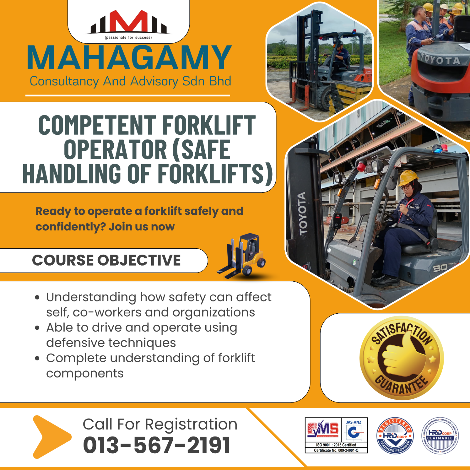 Competent Forklift Operator (Safe Handling of Forklifts)