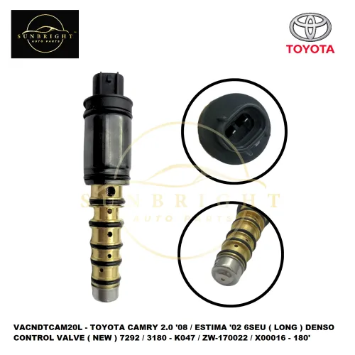 VACNDTCAM20L - TOYOTA CAMRY 2.0 '08 / ESTIMA '02 6SEU ( LONG ) DENSO CONTROL VALVE ( NEW ) 7292 / 3180 - K047 / ZW-170022 / X00016 - 180'