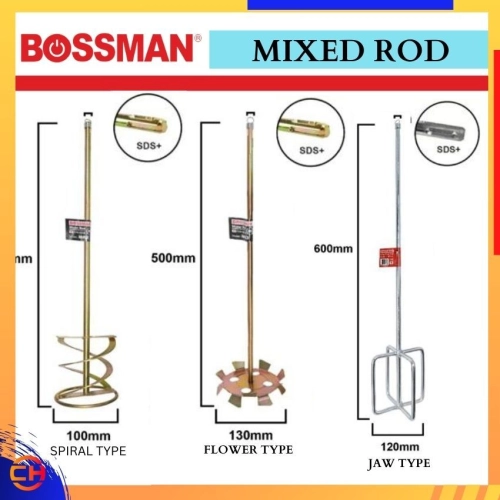 BOSSMAN MIXED ROD  ( MULTI - PURPOSE & CEMENT )  MR2 , MR3 , MR4  - CHENG HUAT HARDWARE (SENTUL) SDN BHD