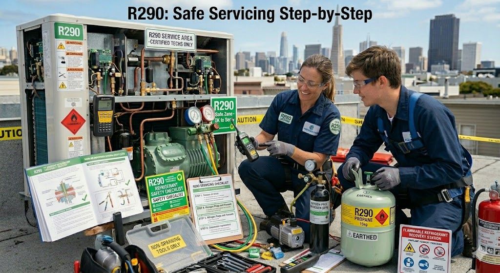 R290 servicing step by step