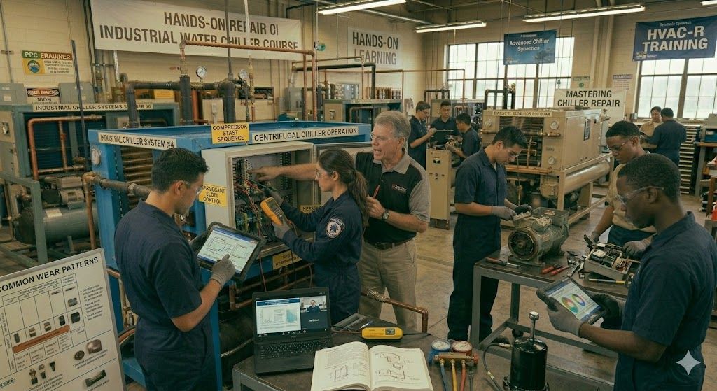 Industrial water chiller workshop