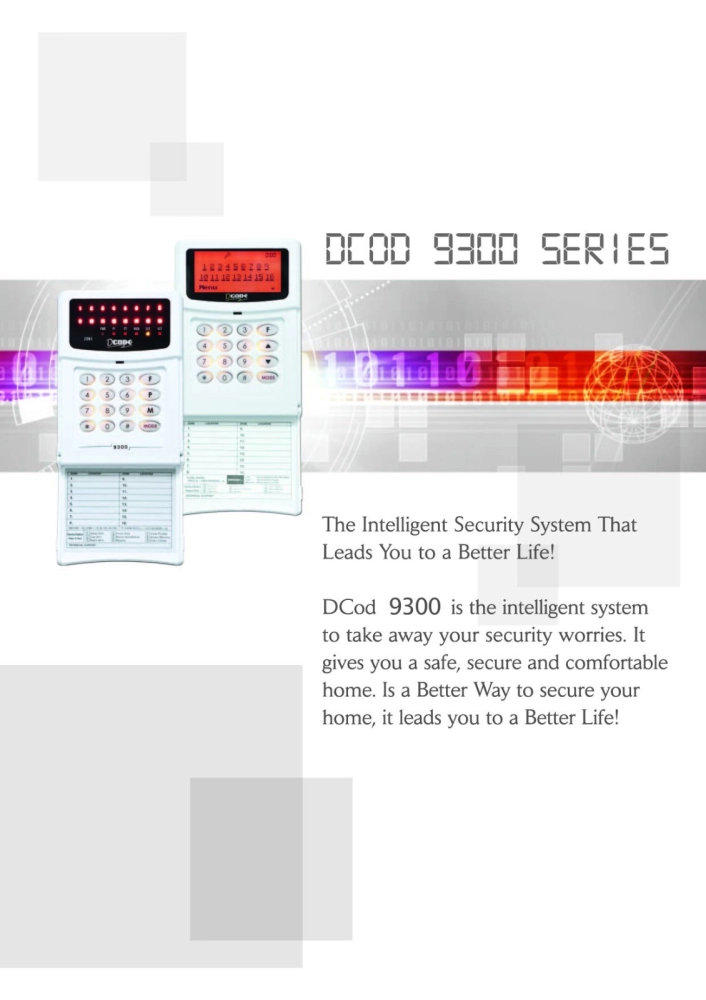 Dcod 9300 LCD 9 Zone Security Home Alarm System Package - Dcode Wired Alarm System