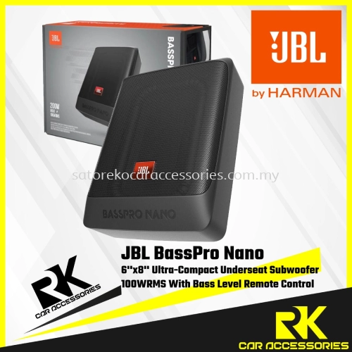 JBL BassPro Nano 6''x 8'' Ultra - Compact Underseat Active Subwoofer