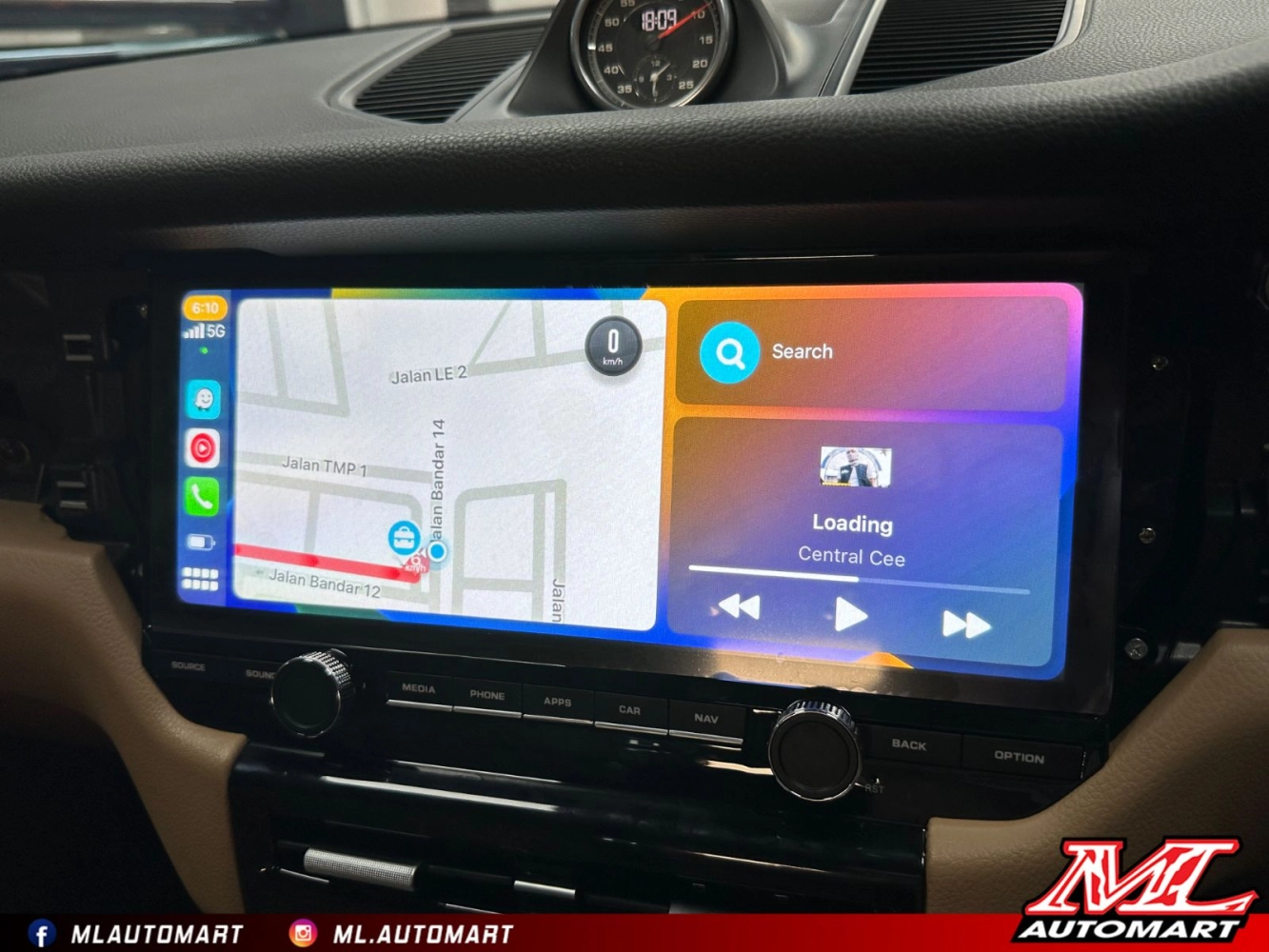 Porsche Macan 95B Horizontal Style Android Monitor (12.3") 