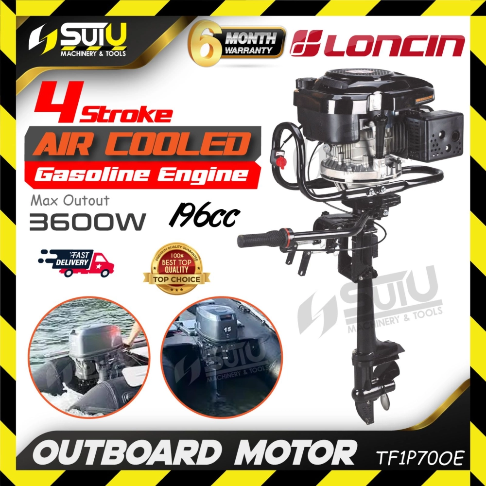 LONCIN TF1P70OE 196CC 4 Stroke Gasoline Engine Outboard Motor 3600W