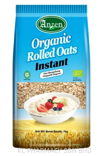 Anzen Organic Rolled Oats Instant 500g / ANZEN ORGANIC ROLLED OATS 500G x 3 PACKS (EXP:22/05/2024)