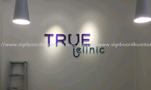 TRUE CLINIC INDOOR 3D PVC LETTERING SIGANGE IN PAHANG BALOK