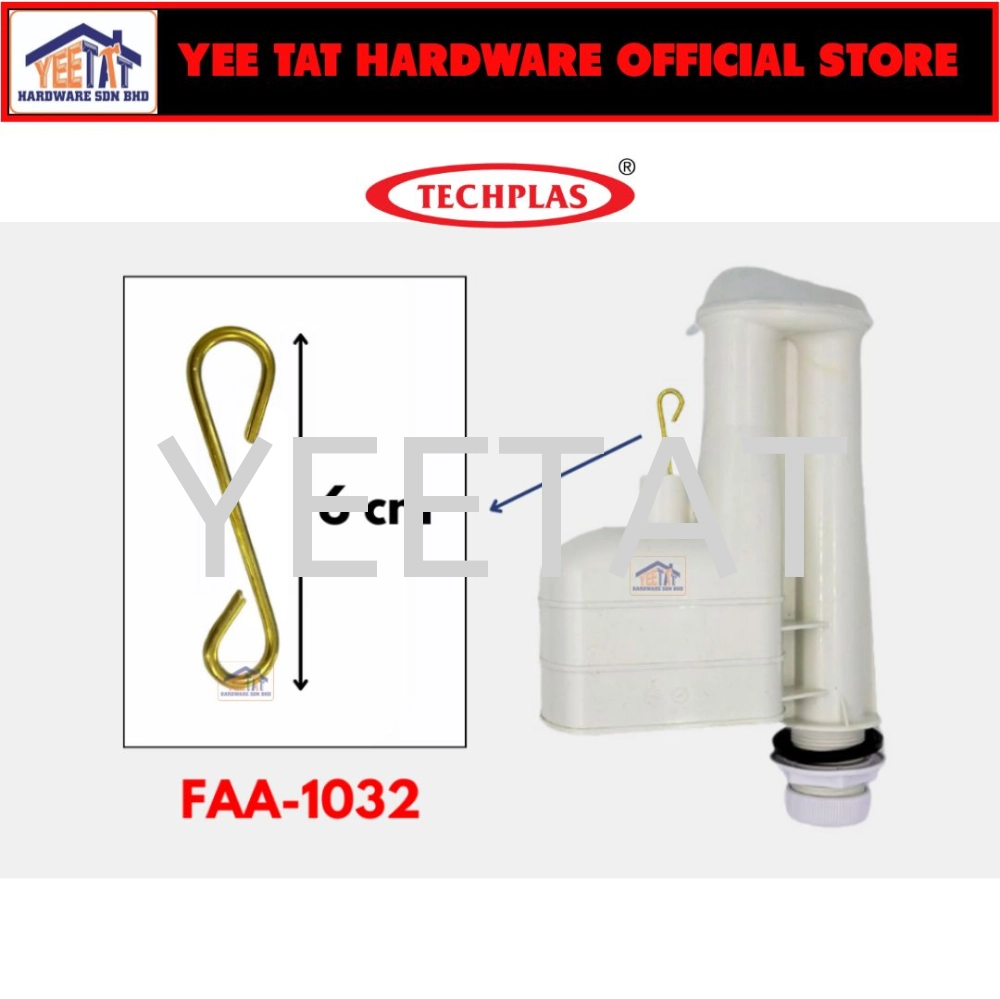 [ TECHPLAS ] FAA-1032 BRASS "S" CISTERN SIPHON HOOK 6CM