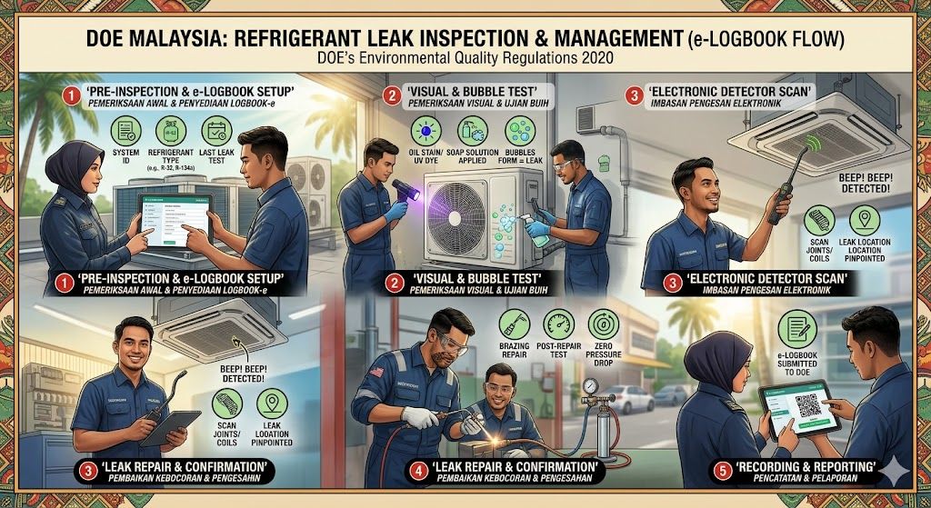 refrigerant leak inspection DOE Malaysia