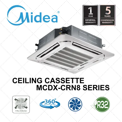 MIDEA R32 NON INVERTER CEILING CASSETTE