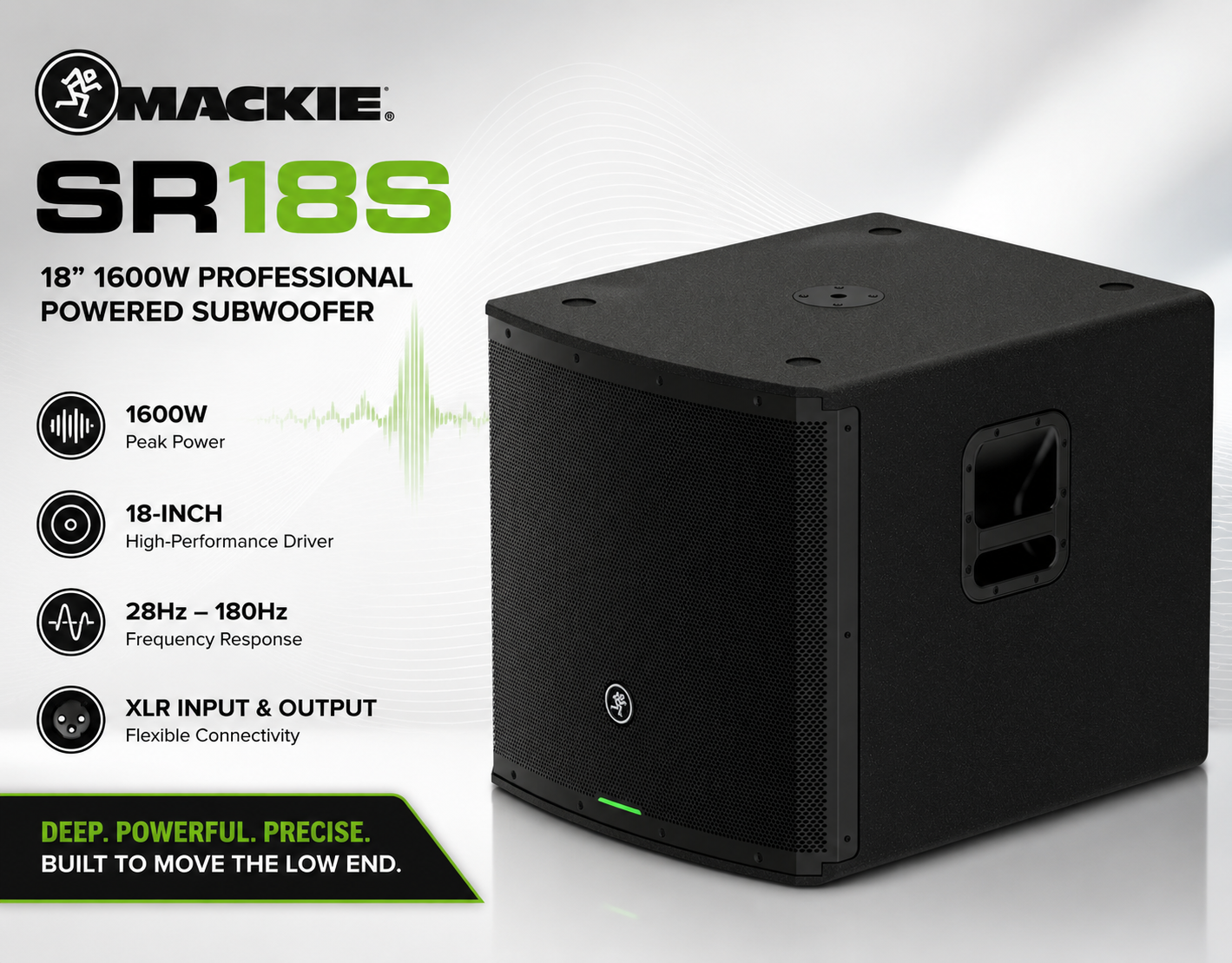 Mackie SR18S 18″ 1600W Professional Powered Subwoofer
