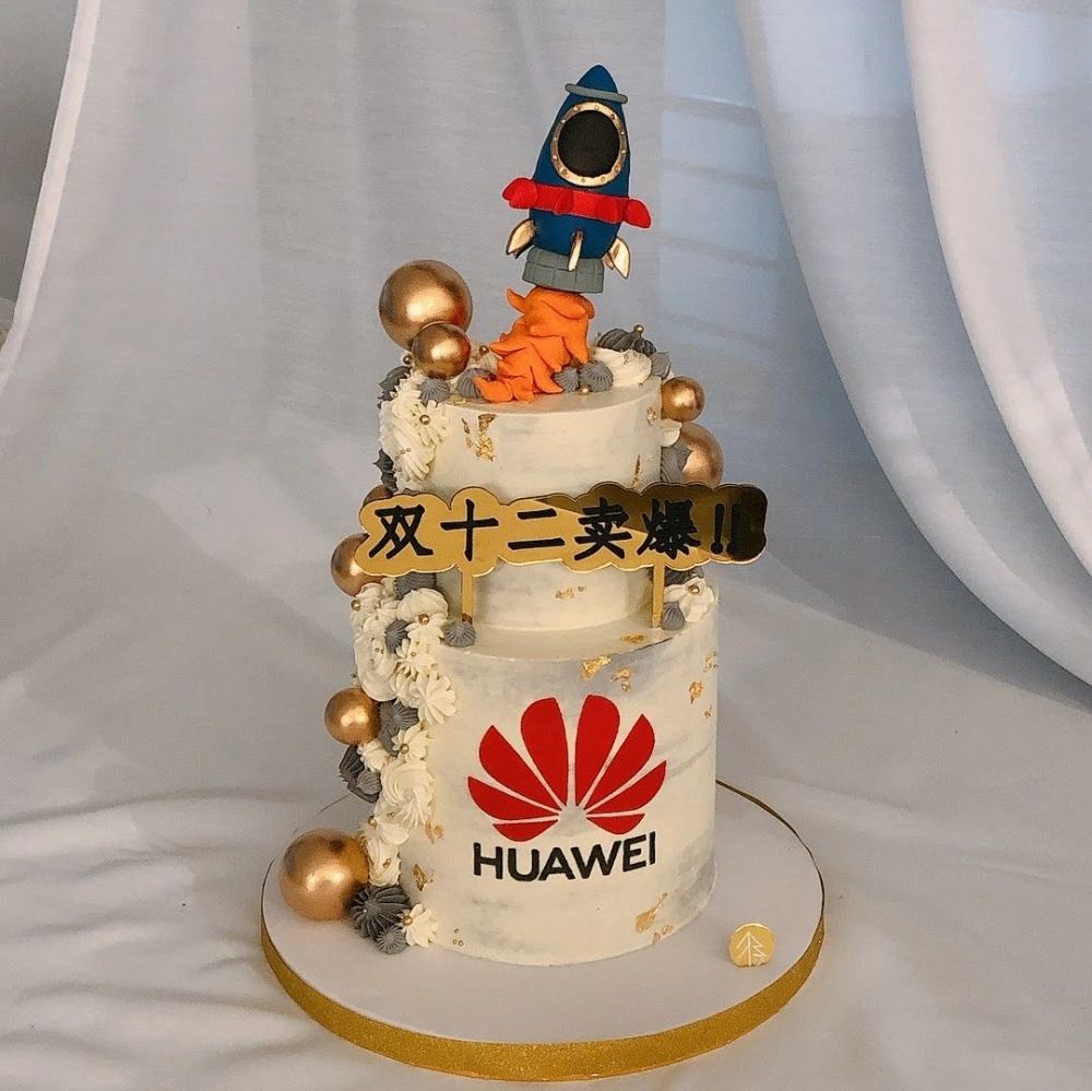 Rocket Launch Corporate Cake
