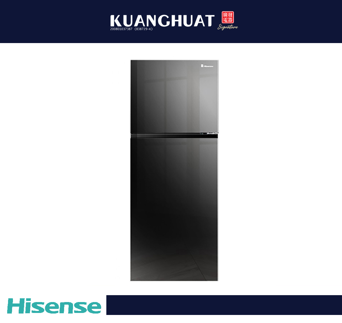 HISENSE 500L 2 Door Refrigerator RT549N4ABU2