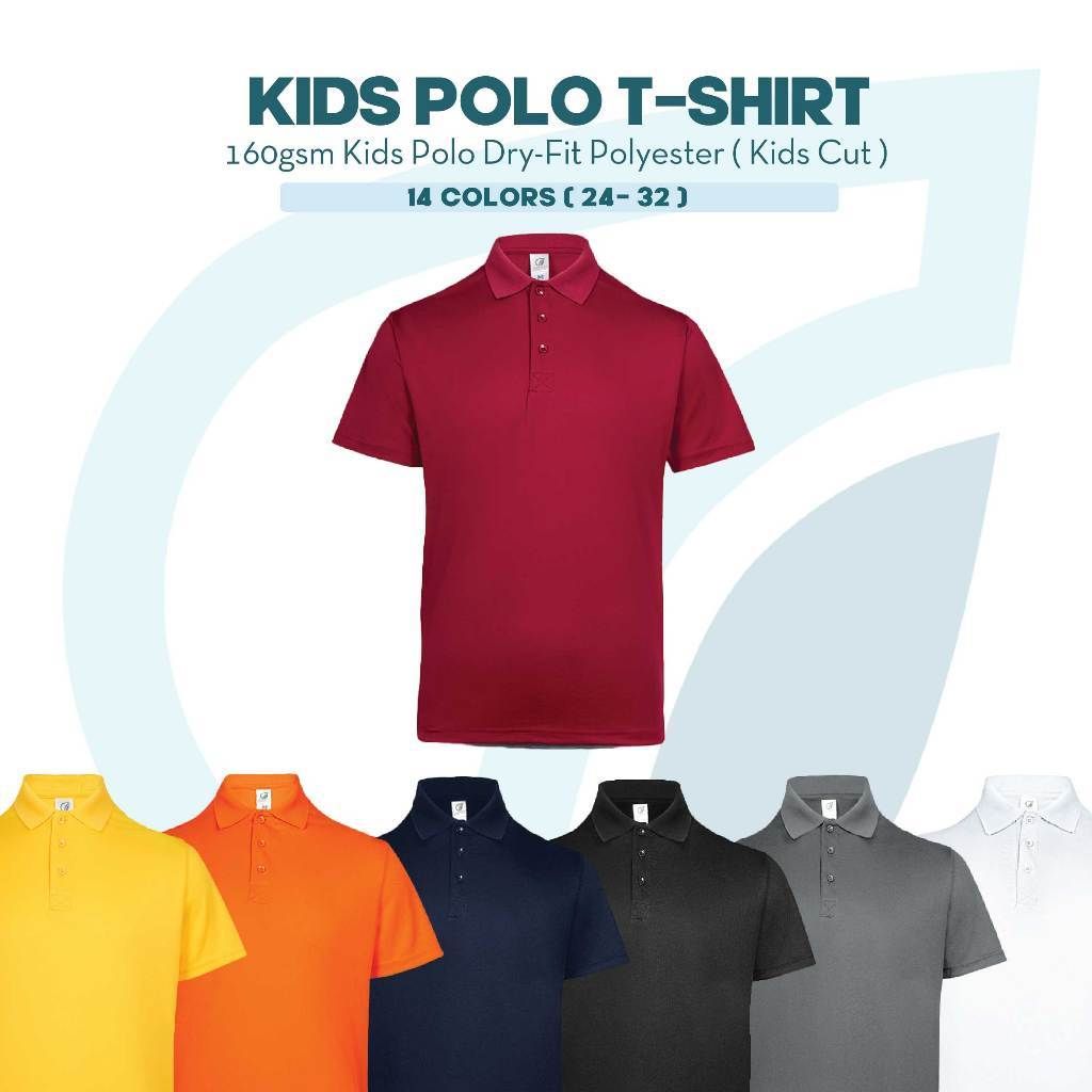 ULTIFRESH Anti-Bacterial Kids Polo Kids Dry-Fit Polyester T shirt Microfiber UDF25