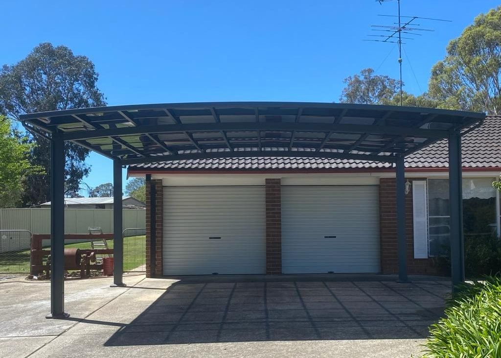 Aluminium Dark Grey Standard Double Carport