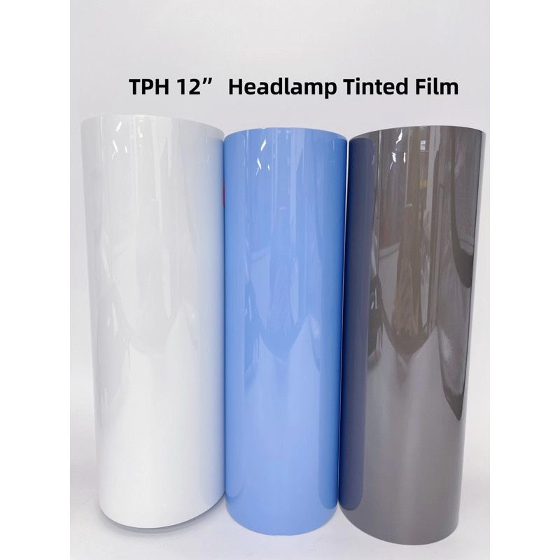 ( 30cmx10Meter ) TPH Lamp Tint Vinyl For 12'' Headlights Spotlights Tint Lampu Kereta Car Tinted Film Headlamp