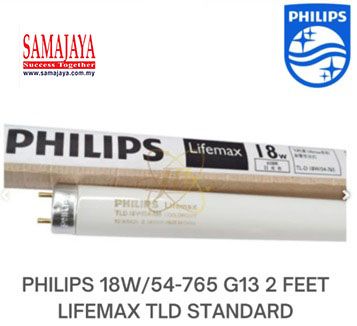 Philips TL-D/ TLD 18W/54-765 T8 2ft Fluorescent Tube (Cool Daylight)