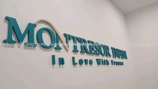Montresor Indoor 3D PVC Cut Out Lettering Signage At Kuala Lumpur
