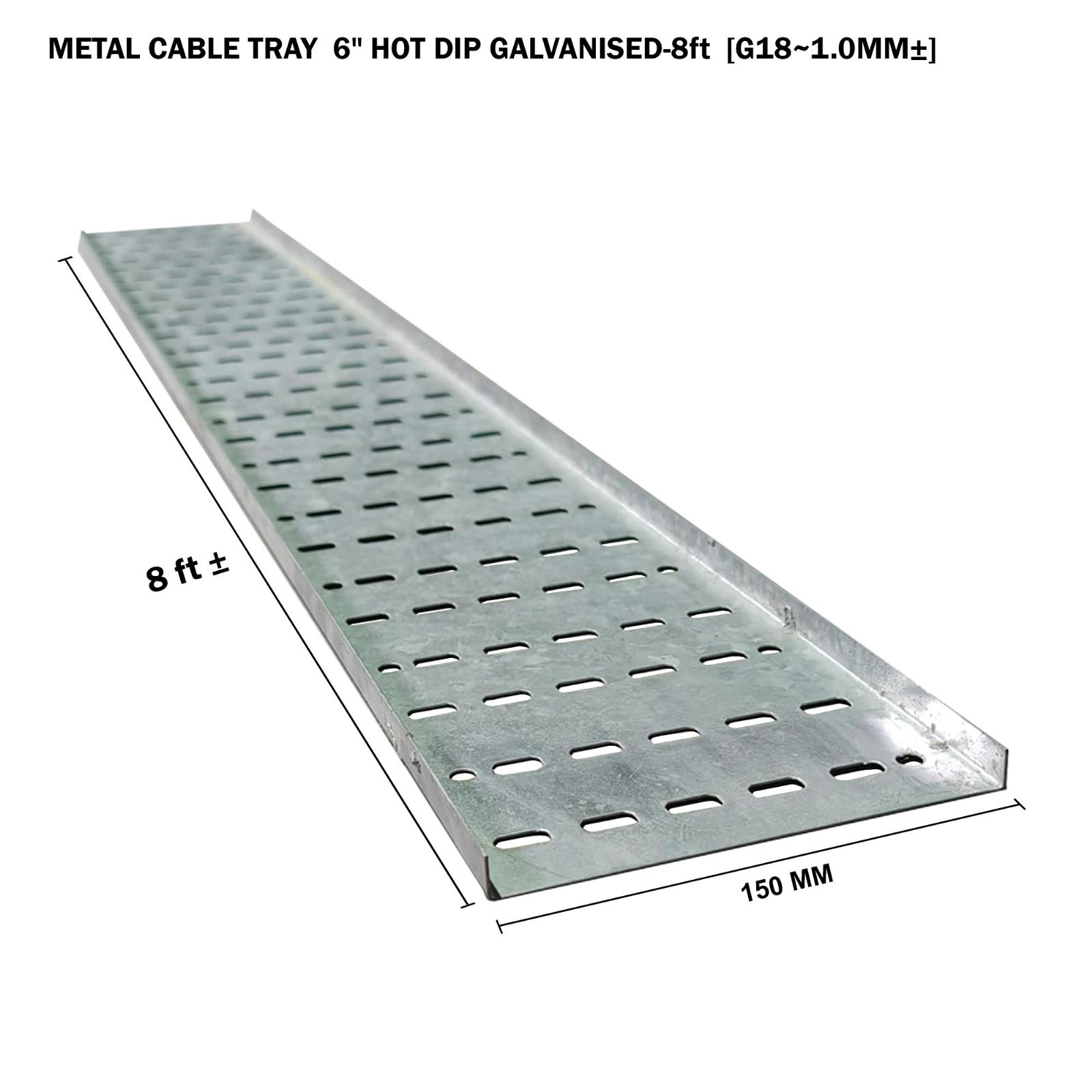 METAL CABLE TRAY 6" HOT DIP GALVANISED 8ft G18 1.0MM卤