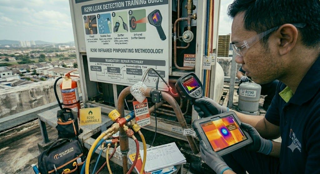R290 infrared leak detection methods