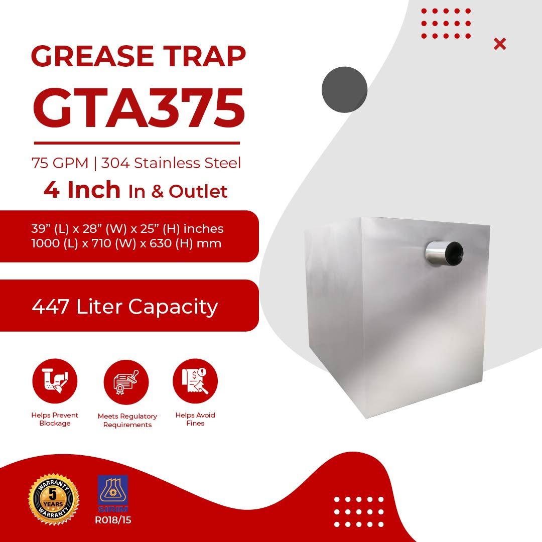 Grease Trap  GTA375 | 75 GPM | 447 Liter Capacity