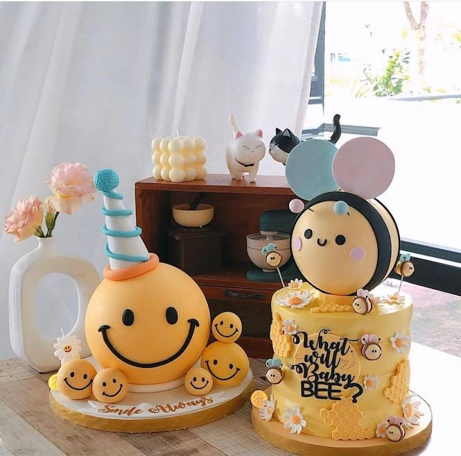 Cute Emoji Chocolate Pinata Cake
