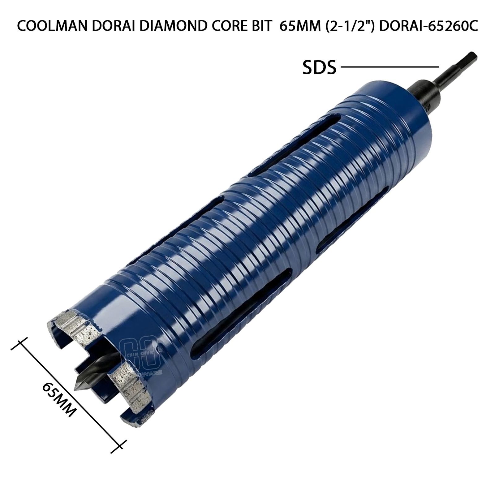 COOLMAN DORAI DIAMOND CORE BIT  65MM (2-1/2") DORAI-65260C