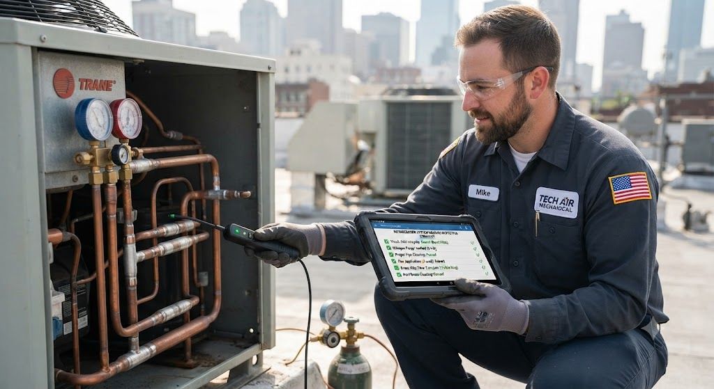 refrigeration system brazing inspection checklist HVAC