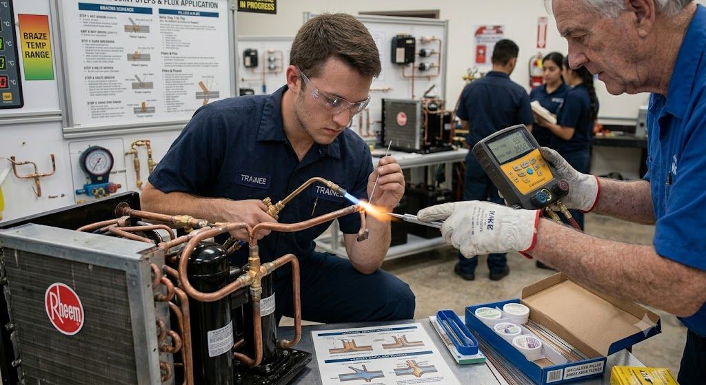 copper pipe brazing HVAC techniques