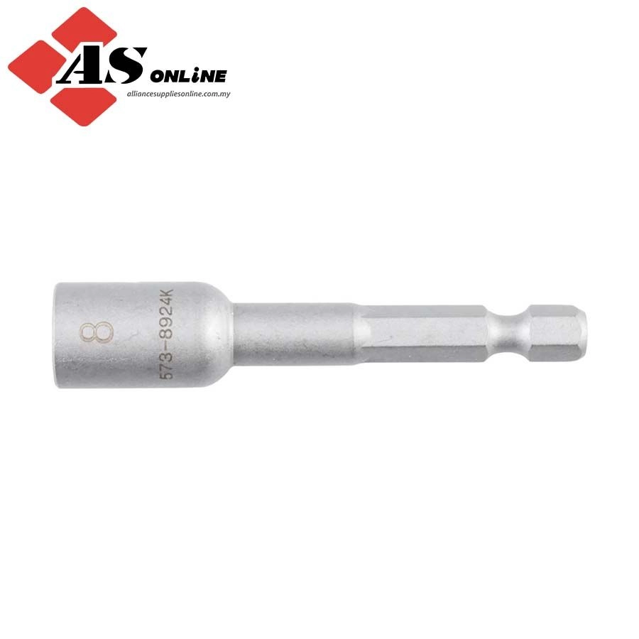 KENNEDY Screwdriver Bit, 8mm, Socket, 1/4" Hex / Model: KEN5738924K