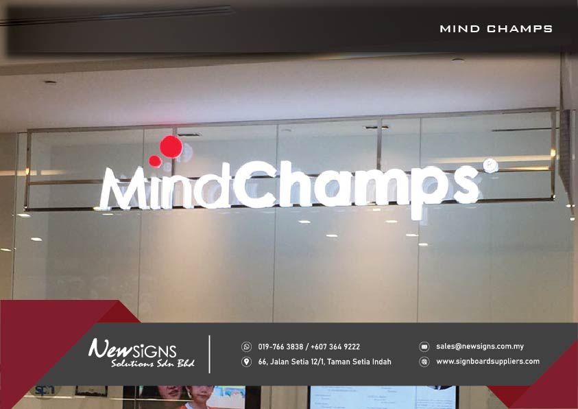 Acrylic Front-lit Lettering_Minds Champs