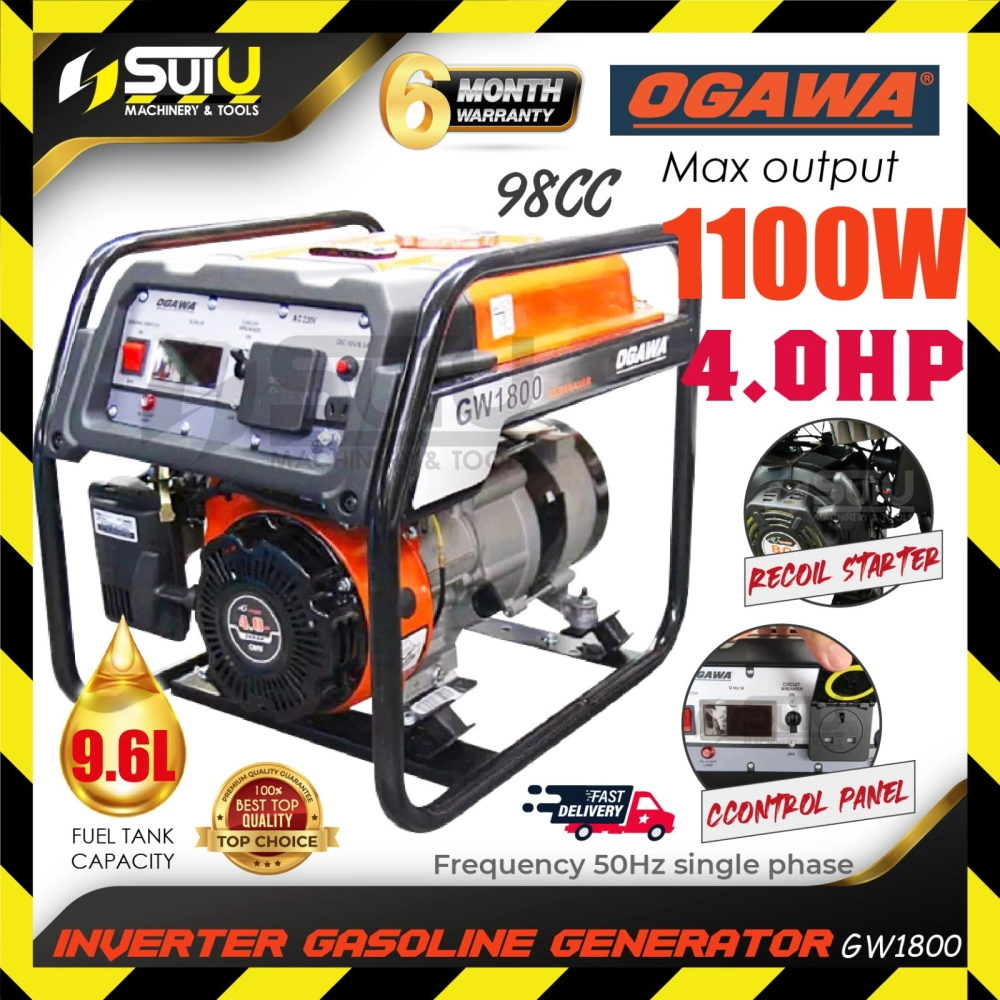OGAWA GW1800 98CC Petrol Gasoline Generator / Penjana 1100W