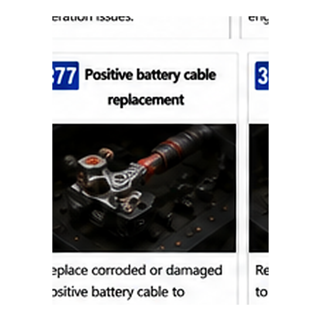 Positive Battery Cable Replacement