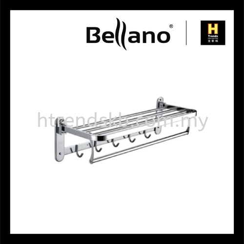 Bellano Adjustable Towel Shelf With Hook 60cm (Shinning) BLN79519SHSS